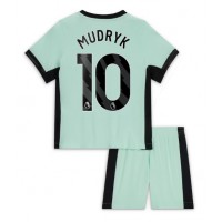 Chelsea Mykhailo Mudryk #10 Tretí Detský futbalový dres 2023-24 Krátky Rukáv (+ trenírky)